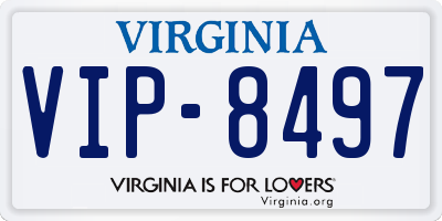 VA license plate VIP8497