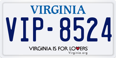 VA license plate VIP8524