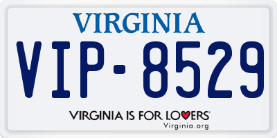 VA license plate VIP8529