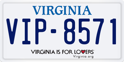 VA license plate VIP8571