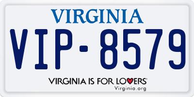 VA license plate VIP8579