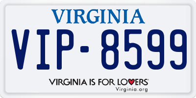 VA license plate VIP8599