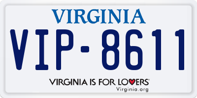 VA license plate VIP8611