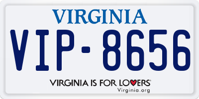 VA license plate VIP8656