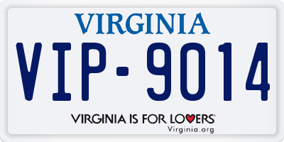 VA license plate VIP9014