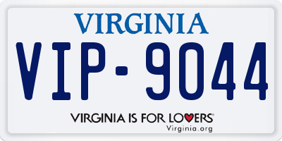 VA license plate VIP9044