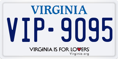 VA license plate VIP9095