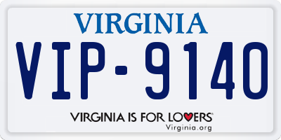 VA license plate VIP9140