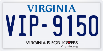 VA license plate VIP9150