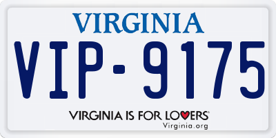 VA license plate VIP9175