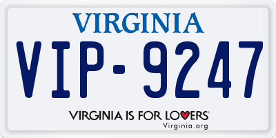 VA license plate VIP9247