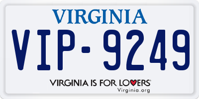 VA license plate VIP9249