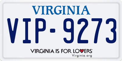 VA license plate VIP9273