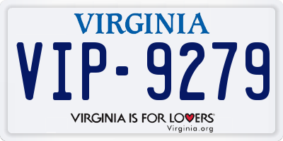 VA license plate VIP9279