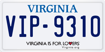 VA license plate VIP9310