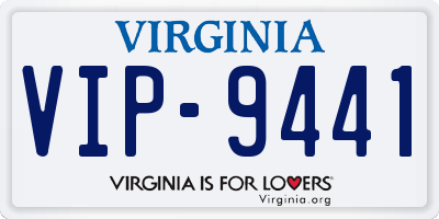 VA license plate VIP9441