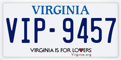 VA license plate VIP9457