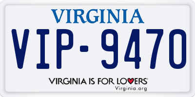VA license plate VIP9470