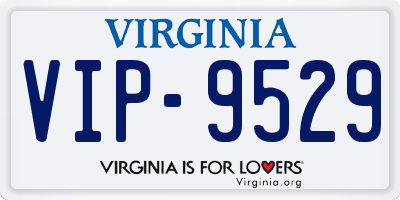 VA license plate VIP9529