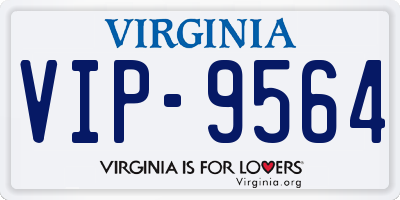 VA license plate VIP9564