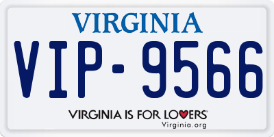 VA license plate VIP9566