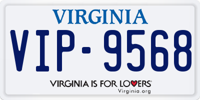 VA license plate VIP9568