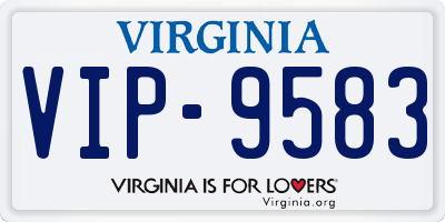 VA license plate VIP9583