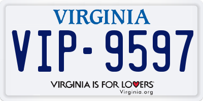 VA license plate VIP9597