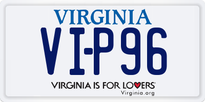 VA license plate VIP96