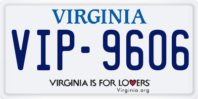 VA license plate VIP9606