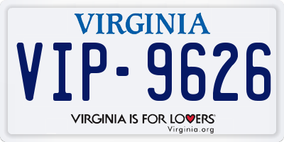 VA license plate VIP9626