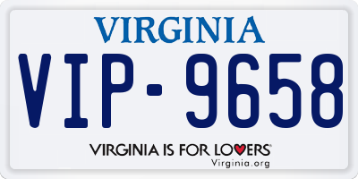 VA license plate VIP9658