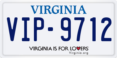 VA license plate VIP9712