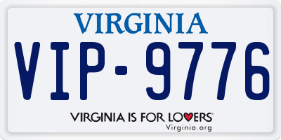 VA license plate VIP9776