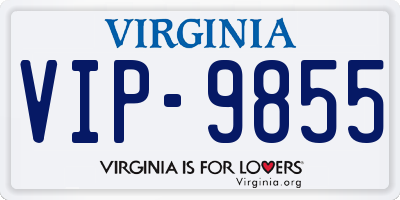 VA license plate VIP9855
