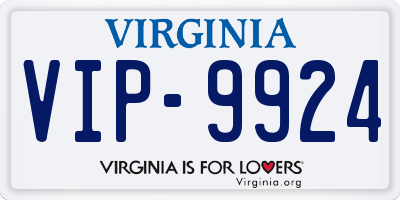 VA license plate VIP9924