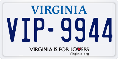 VA license plate VIP9944