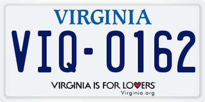 VA license plate VIQ0162