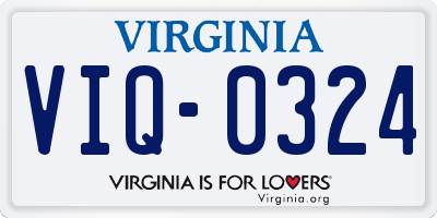 VA license plate VIQ0324