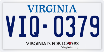VA license plate VIQ0379