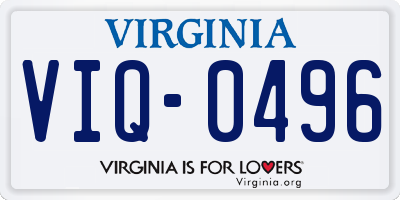 VA license plate VIQ0496