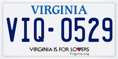 VA license plate VIQ0529