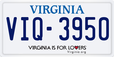 VA license plate VIQ3950