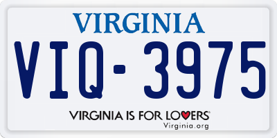 VA license plate VIQ3975