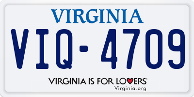 VA license plate VIQ4709