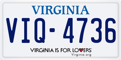 VA license plate VIQ4736