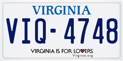 VA license plate VIQ4748