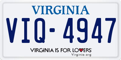 VA license plate VIQ4947