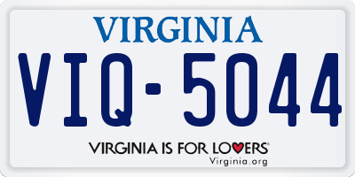 VA license plate VIQ5044
