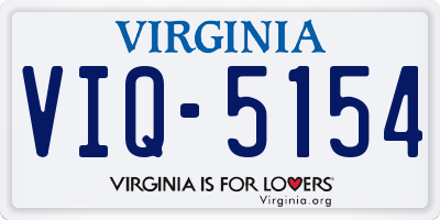 VA license plate VIQ5154